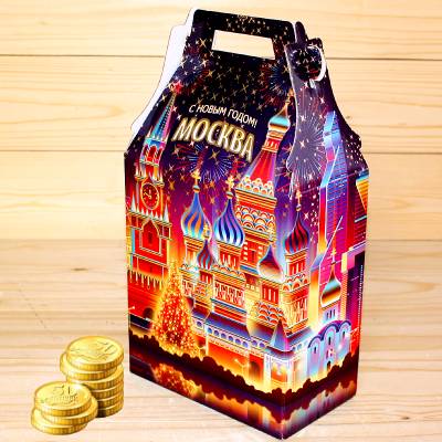Экономный сладкий новогодний подарок весом 1000 грамм в Королеве